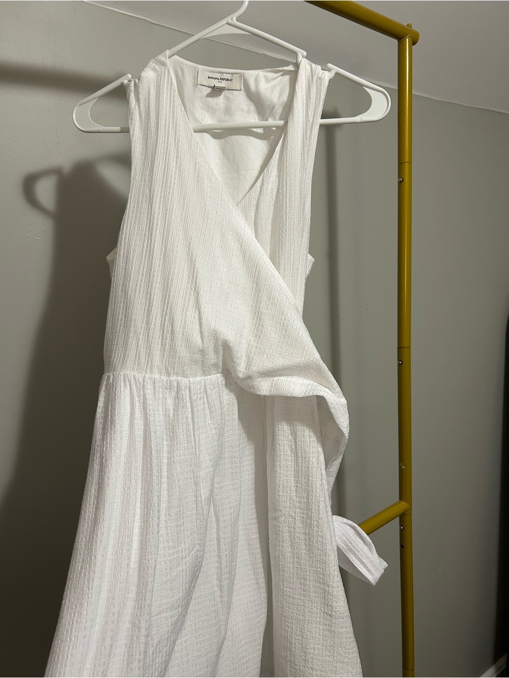 Banana Republic White Sleeveless Mini Dress
